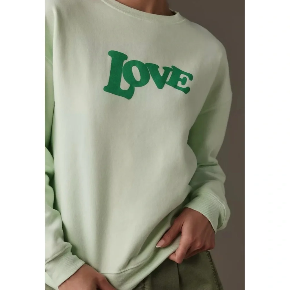 KULE Anthropologie Oversized 70s Love Sweatshirt